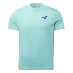 Теннисная футболка Reebok Les Mills Graphic Tee - semi classic teal