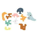 Развивающая игрушка деревянная Пазл-вкладыш по номерам Слон, C-41805