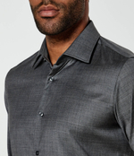 Хлопковая рубашка H-JOE-kent-C1-214 BOSS BLACK - серый(50527360)