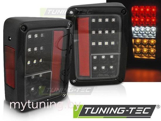 Задние фонари для Jeep Wrangler JK (07-18) LED черные светлые