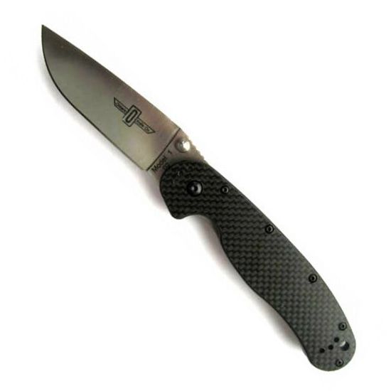 Складной нож Ontario RAT 1 Folder ONT/8867CF c клинком из стали D2, рукоять карбон