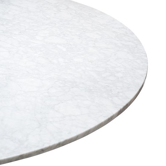 Стол обеденный Marble, D100 см, белый натуральный мрамор