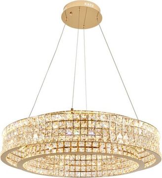 Люстра подвесная LED 100W 3000К-6000К 4024/03/08P золото Karnelli Stilfort