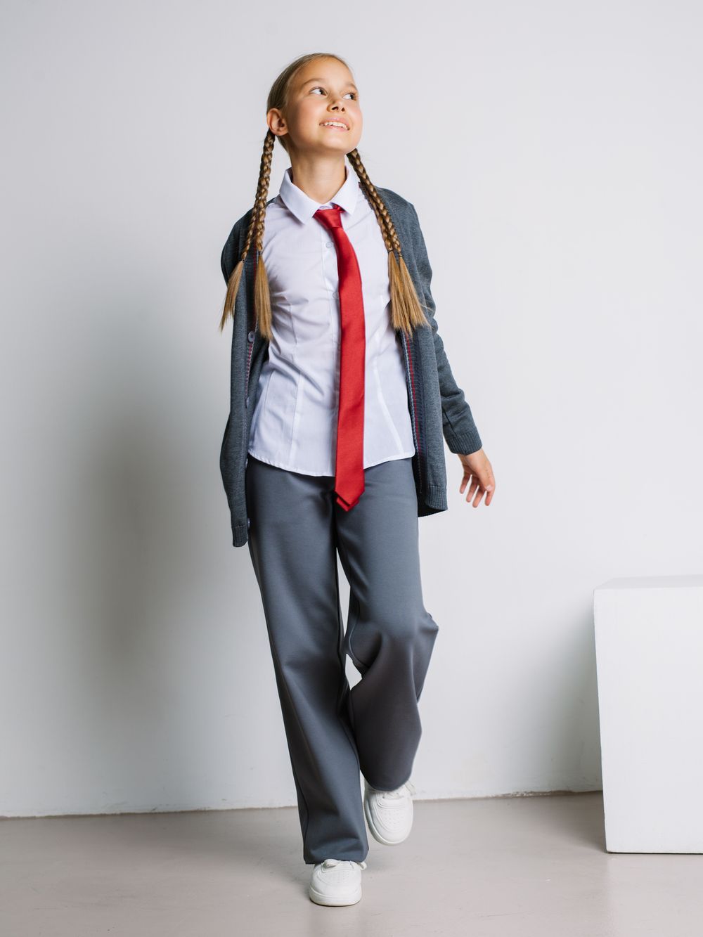 Брюки "Серые" для девочки 7+