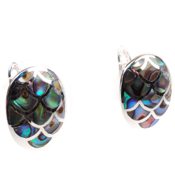 Серьги "Рыбка" перламутр халиотис