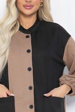 Рубашка Универ (бежево-черная) Б12494-24 LT Collection