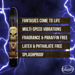 Синий классический вибратор Knight - 17,7 см. (Цвет: синий)