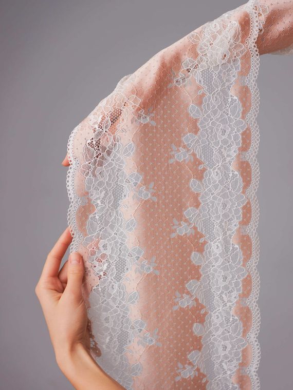 03-287 ОПТ Кружево эластичное 22 см, нюд/айвори