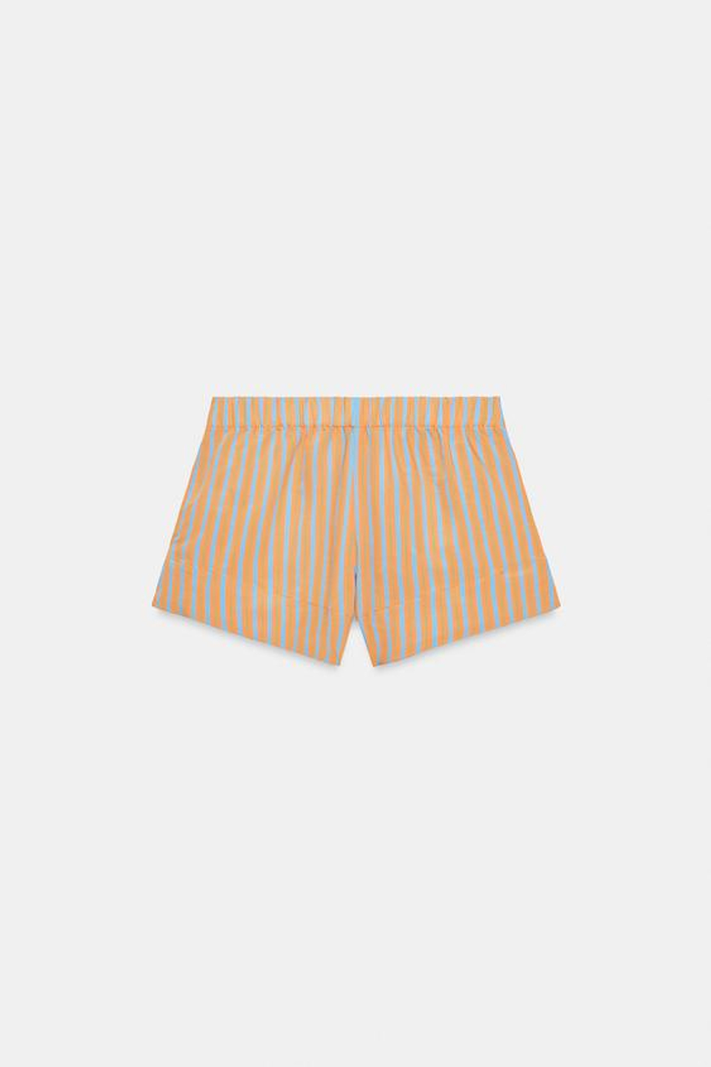 ZARA ШОРТЫ ИЗ ПОПЛИНА В ПОЛОСКУ, ОРАНЖЕВЫЙ