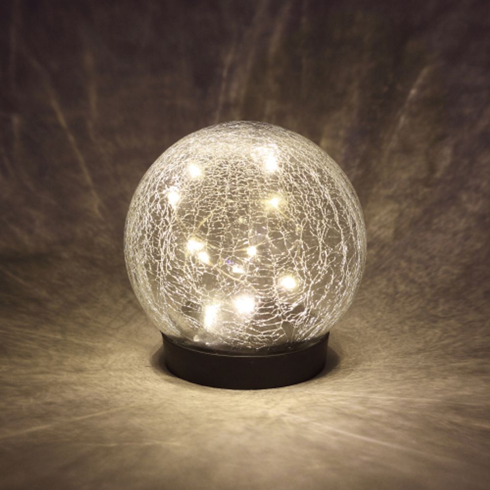 ERASF012-24 ЭРА Садовый светильник Шар на солнечной батарее, 15 LED 15 cм | Садовые декоративные светильники