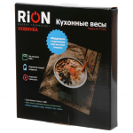 Весы кухонные электронные, стекло, Rion, Завтрак, до 5 кг, LCD-дисплей, PT-893