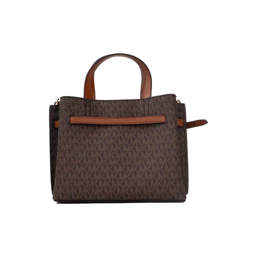 Michael Kors Emilia Small Logo Satchel Brown