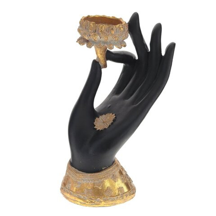 GAEM Фигурка декоративная "Рука" с подсвечником, L12 W9 H17 см