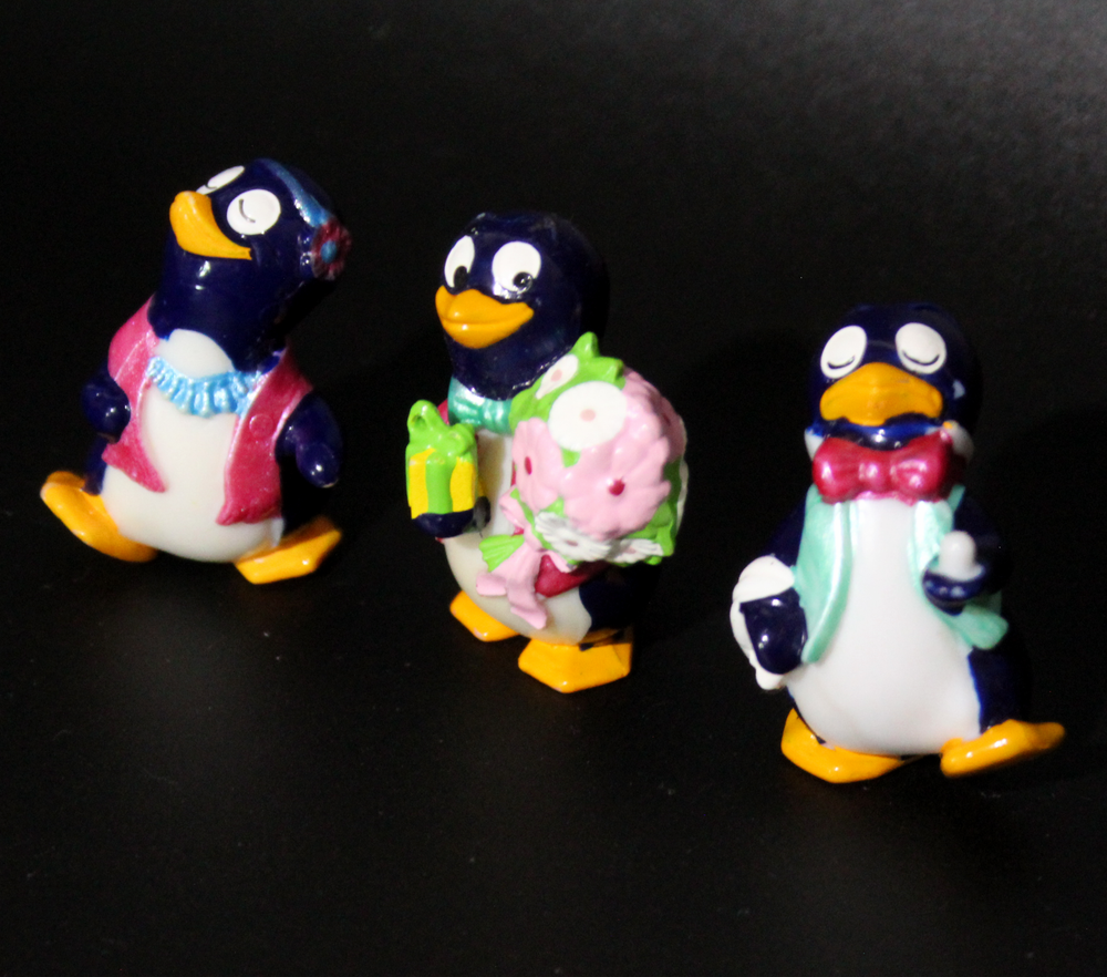Пингвины барные, Pingo Party, Киндер-Сюрприз, Kinder, 1994 год 3 штуки