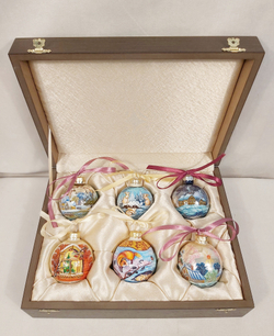 Набор елочных шаров  с ручной росписью Палех  "Новогодний"