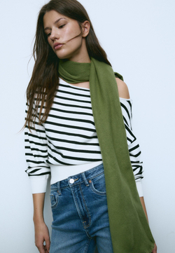 STRADIVARIUS Базовый шарф, хаки