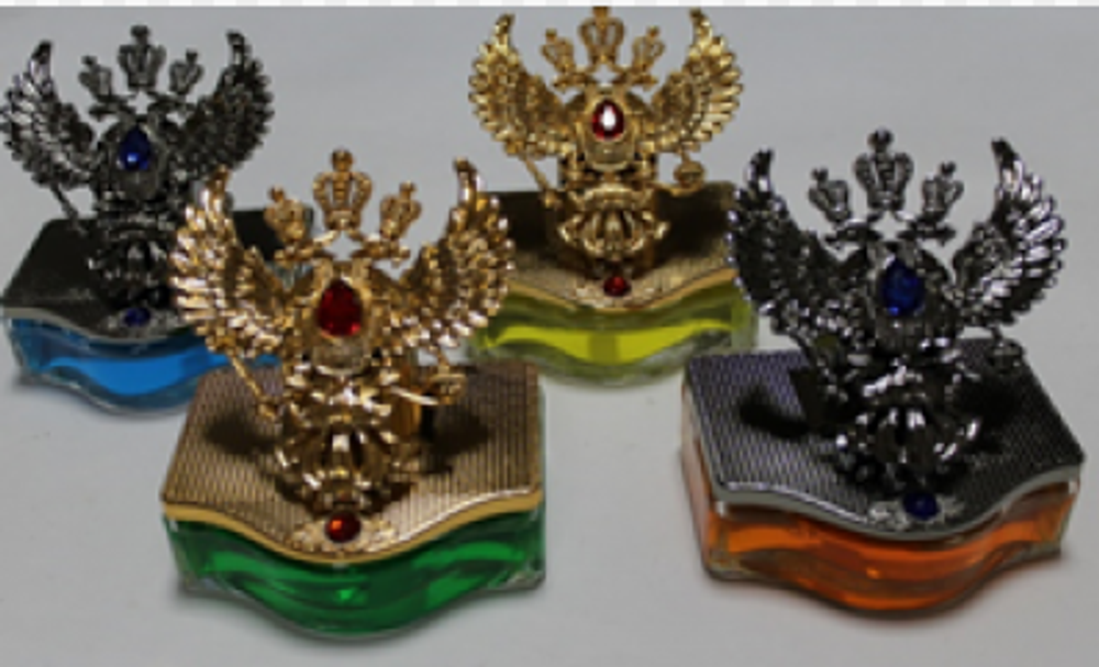 Ароматизатор-игрушка -на торпеду- ГЕРБ РОССИИ - солн батар (жидк)- Black