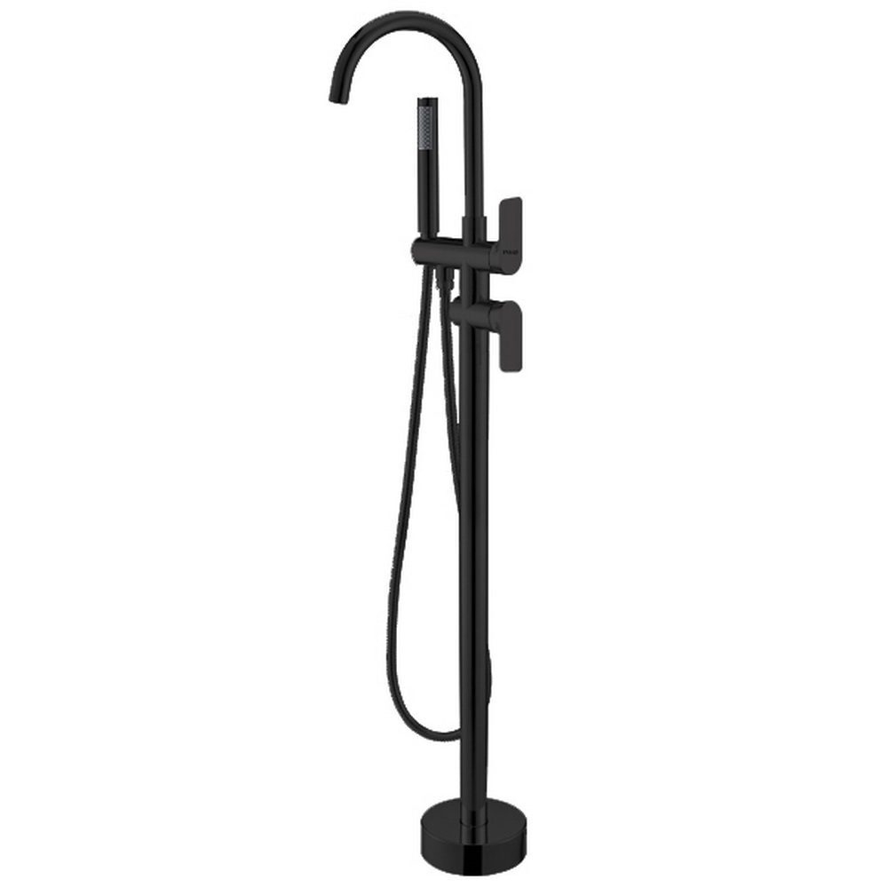 Смеситель для ванны Black&White напольный свободностоящий, черный матовый (UK8320B)