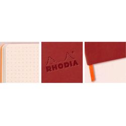 Записная книжка Rhodiarama в мягкой обложке A5 в точку 90 гр Burgundi бордовая (117436C) 7