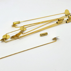 Основа - игла с Кругом (1см * 10см, золото)