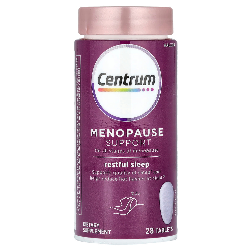 Centrum, Menopause Support, спокойный сон, 28 таблеток