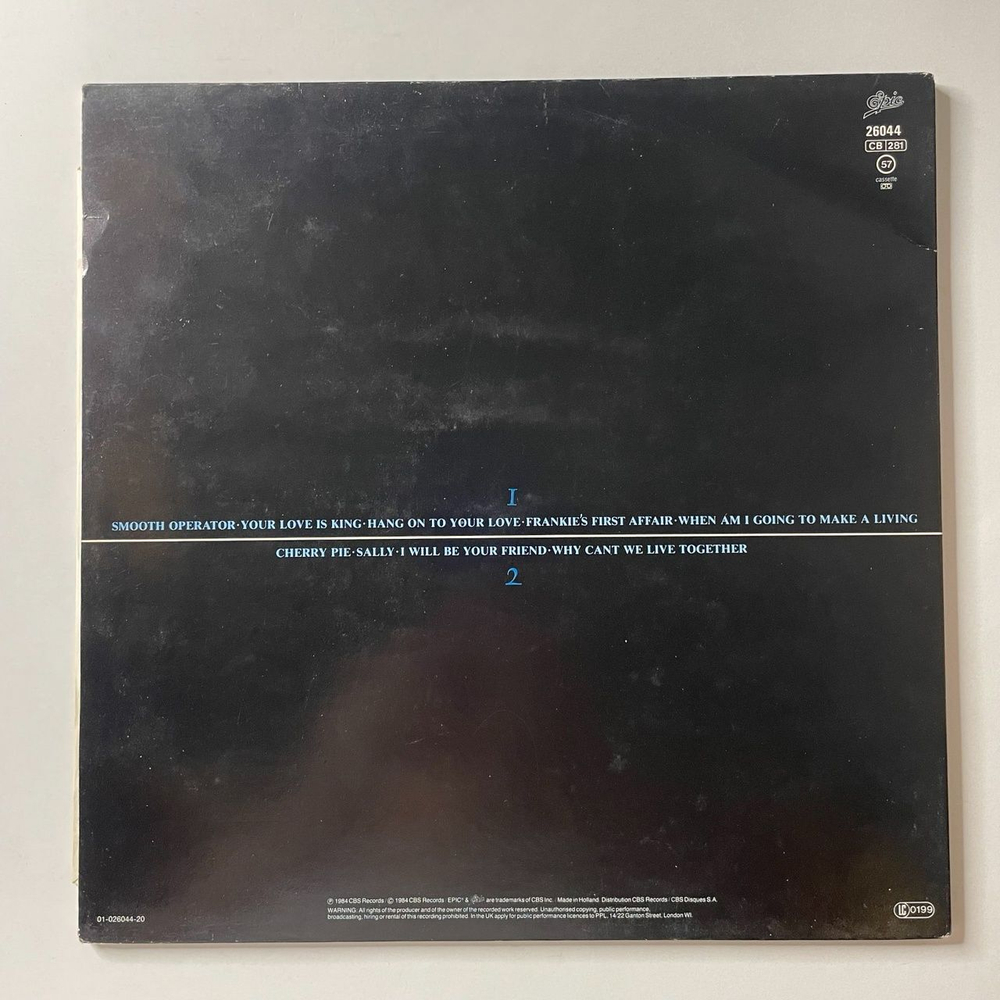 Винтажная виниловая пластинка LP Sade Diamond Life (Holland 1984)