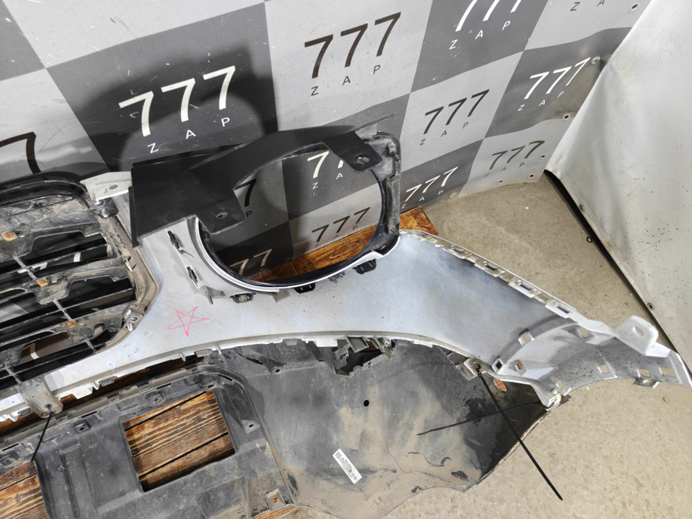 Бампер передний + решетка радиатора + юбка переднего бампера Haval Dargo 22-нв Б/У Оригинал 2803102XKN04A