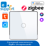 Сенсорный выключатель Zigbee 1CH беспроводной SS1 (на аккумуляторах, белый)