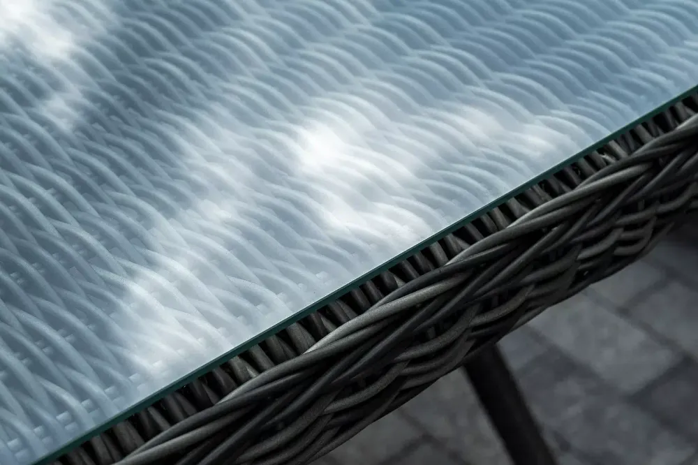 "Цесена" обеденная группа плетеная из искусственного ротанга, цвет графит