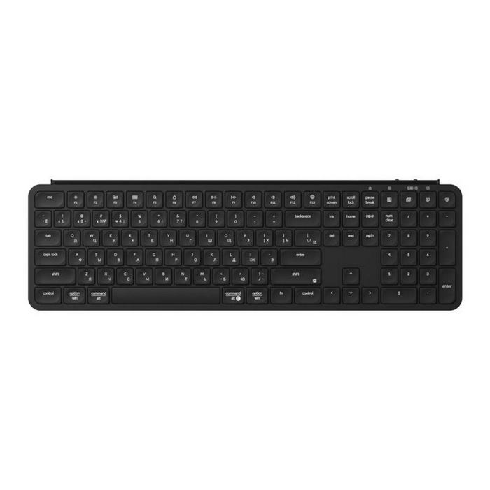 Беспроводная ультратонкая клавиатура Keychron B6 Pro, 109 клавиш, ножничные переключатели, цвет Deep Black (B6P-K9)