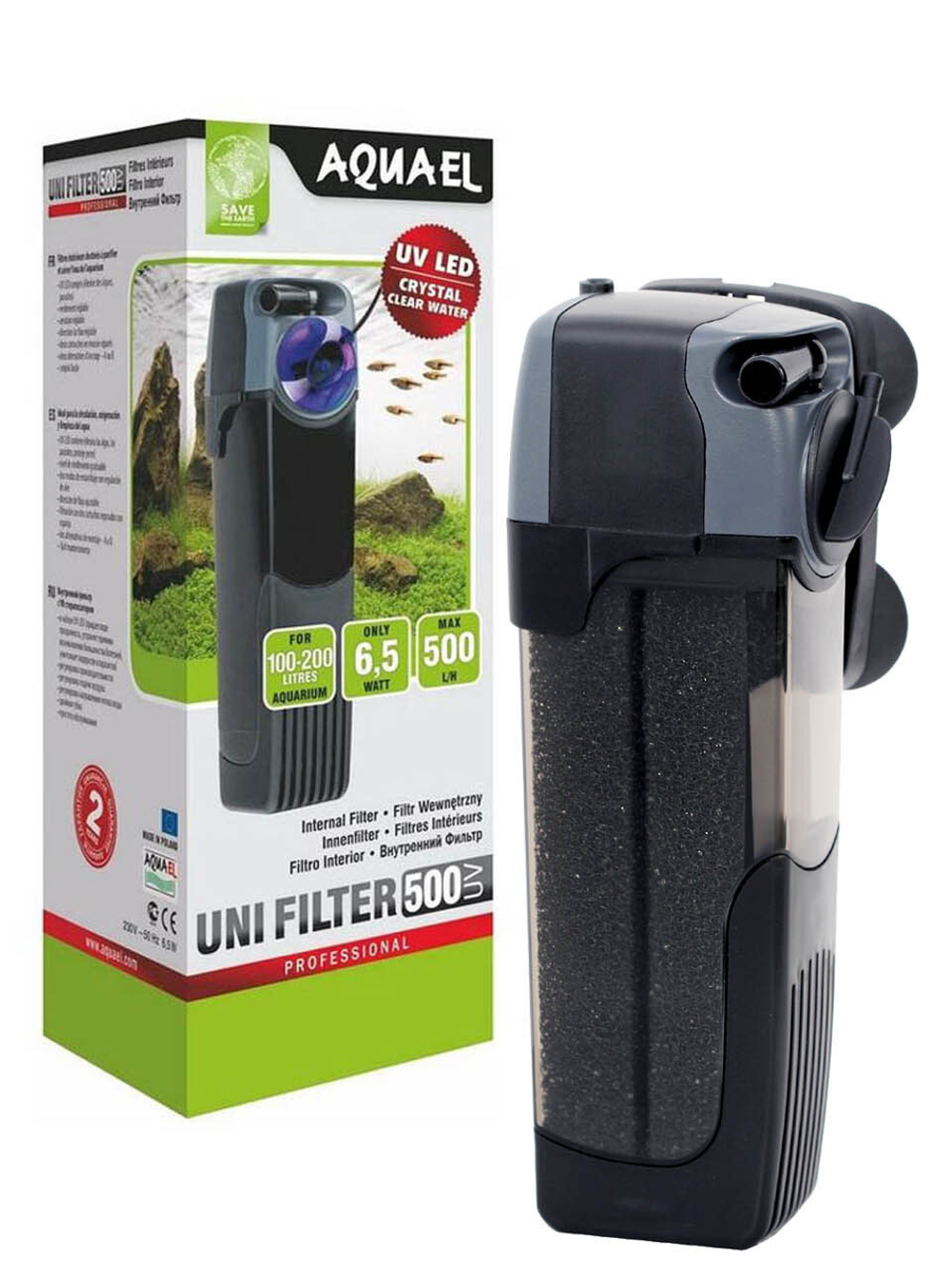 Фильтр внутренний "Aquael" UNIFILTER 500, 500л/ч, 110-200л.