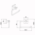 Бумагодержатель AZARIO RINA без крышки, хром (AZ-87010A)