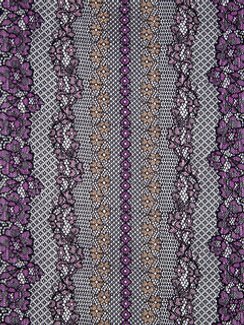 911 Кружево эластичное 23 см, узор VS, Италия, черный