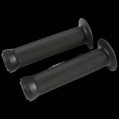 Рукоятки руля (грипсы, комплект), 130 мм, резиновые, New Vision, с заглушками, инд. упак. (черный, H