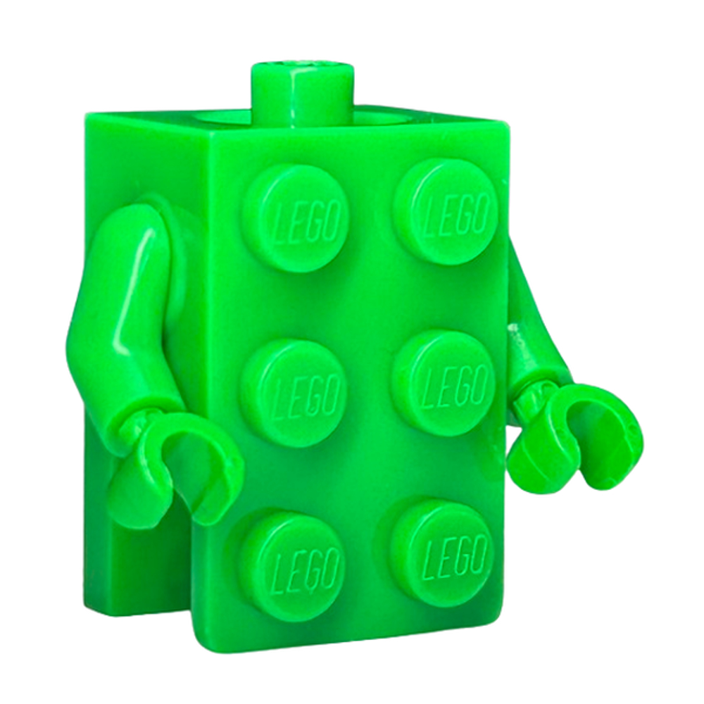 Туловище, Костюм из кирпича размером 2 х 3 см / (того же цвета) Руки / (того же цвета) Руки 37191c00 Bright Green