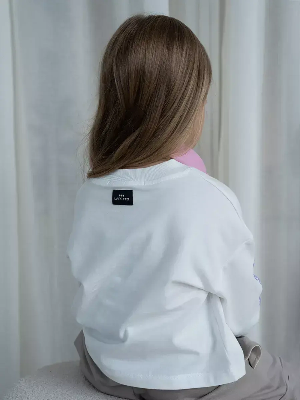 Лонгслив для девочки в школу, белый