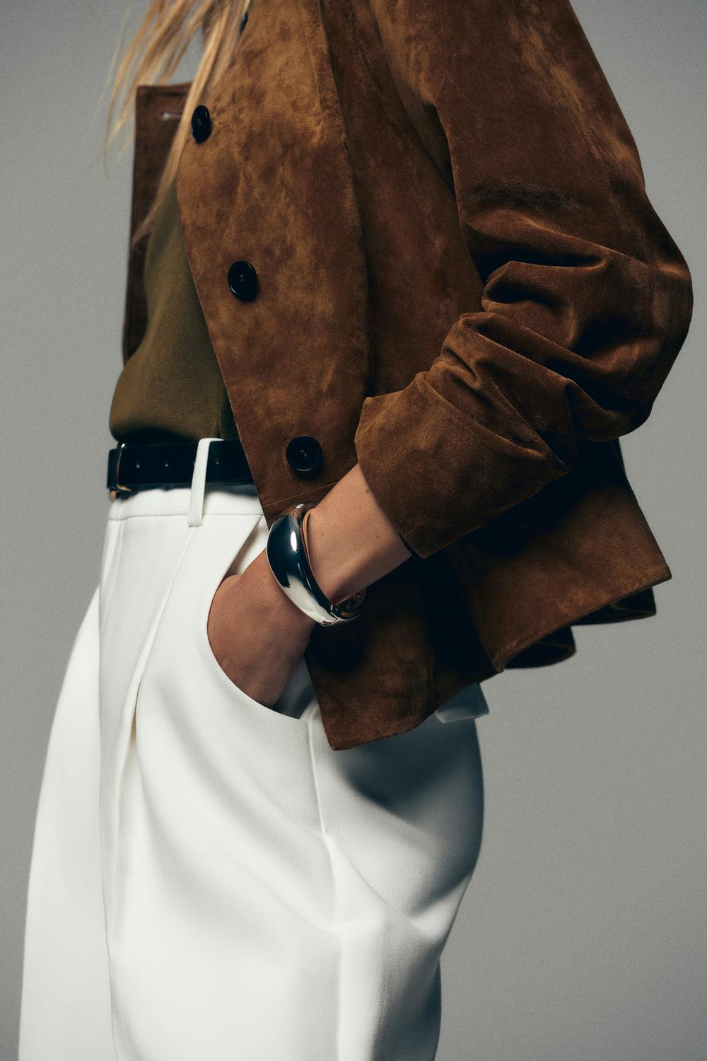 ZARA НАБОР ИЗ ДВУХ КОМБИНИРОВАННЫХ ЖЕСТКИХ БРАСЛЕТОВ, ЗОЛОТОЙ/СЕРЕБРЯНЫЙ