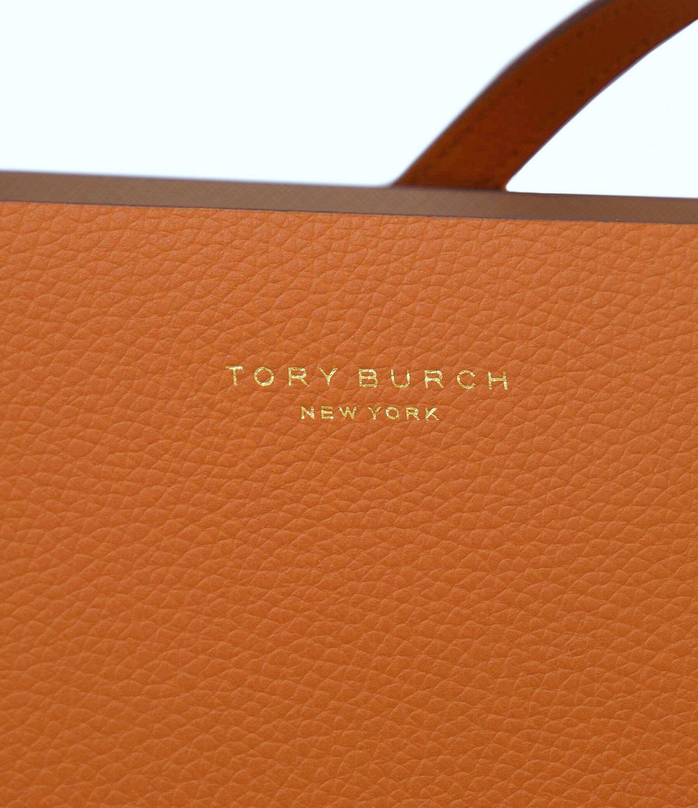 кожаная сумка-шопер perry TORY BURCH - янтарный(81932)