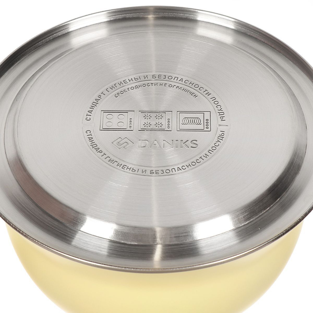 Чайник нерж, 3 л, свист, ручк бакелит, Daniks, жел, MSY-331C