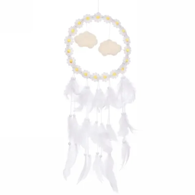 Украшение-оберег «Ловец Снов-Облачко» 16*65см цвет белый
