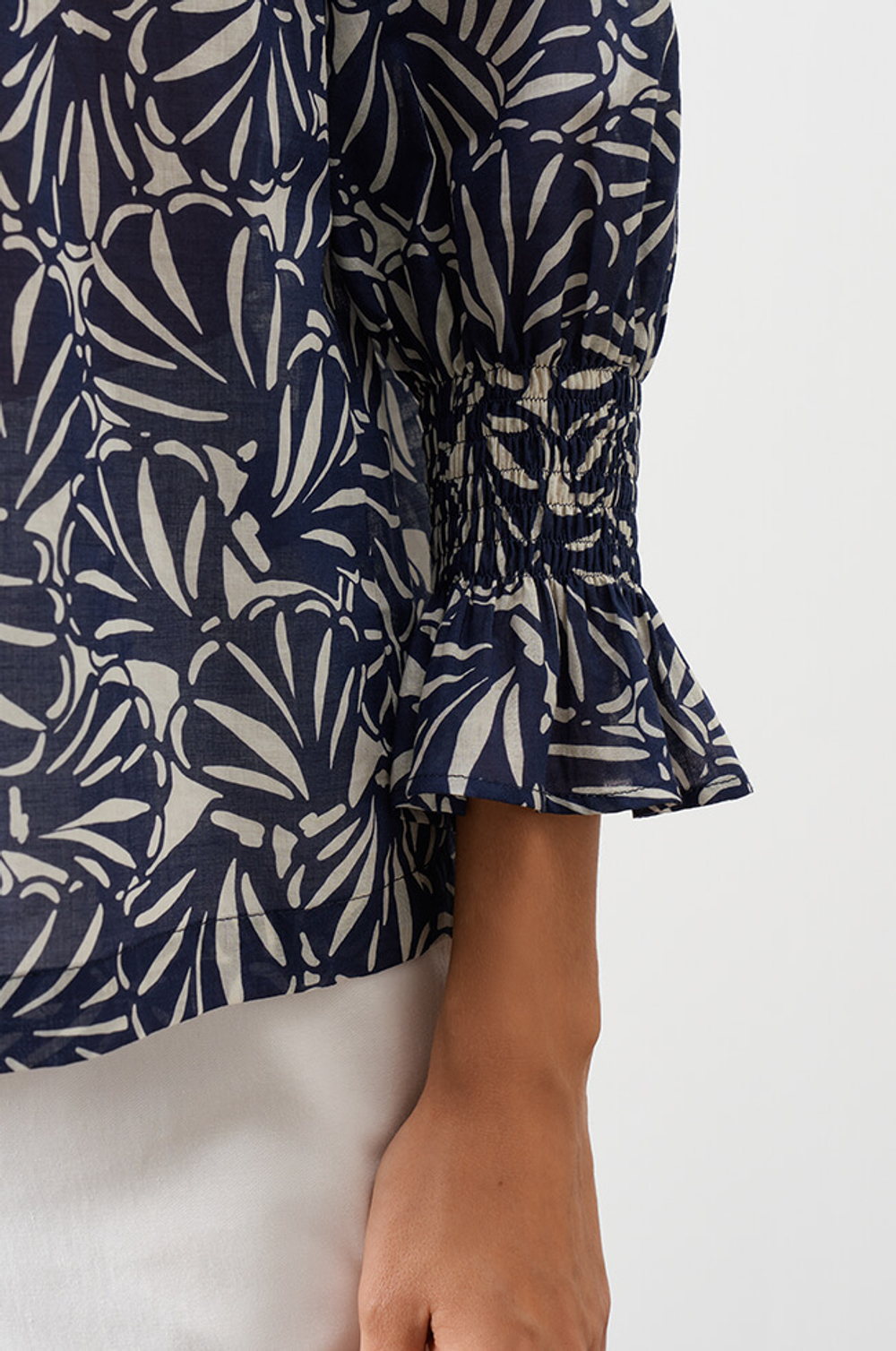 22988 Блузка женская (синий принт)