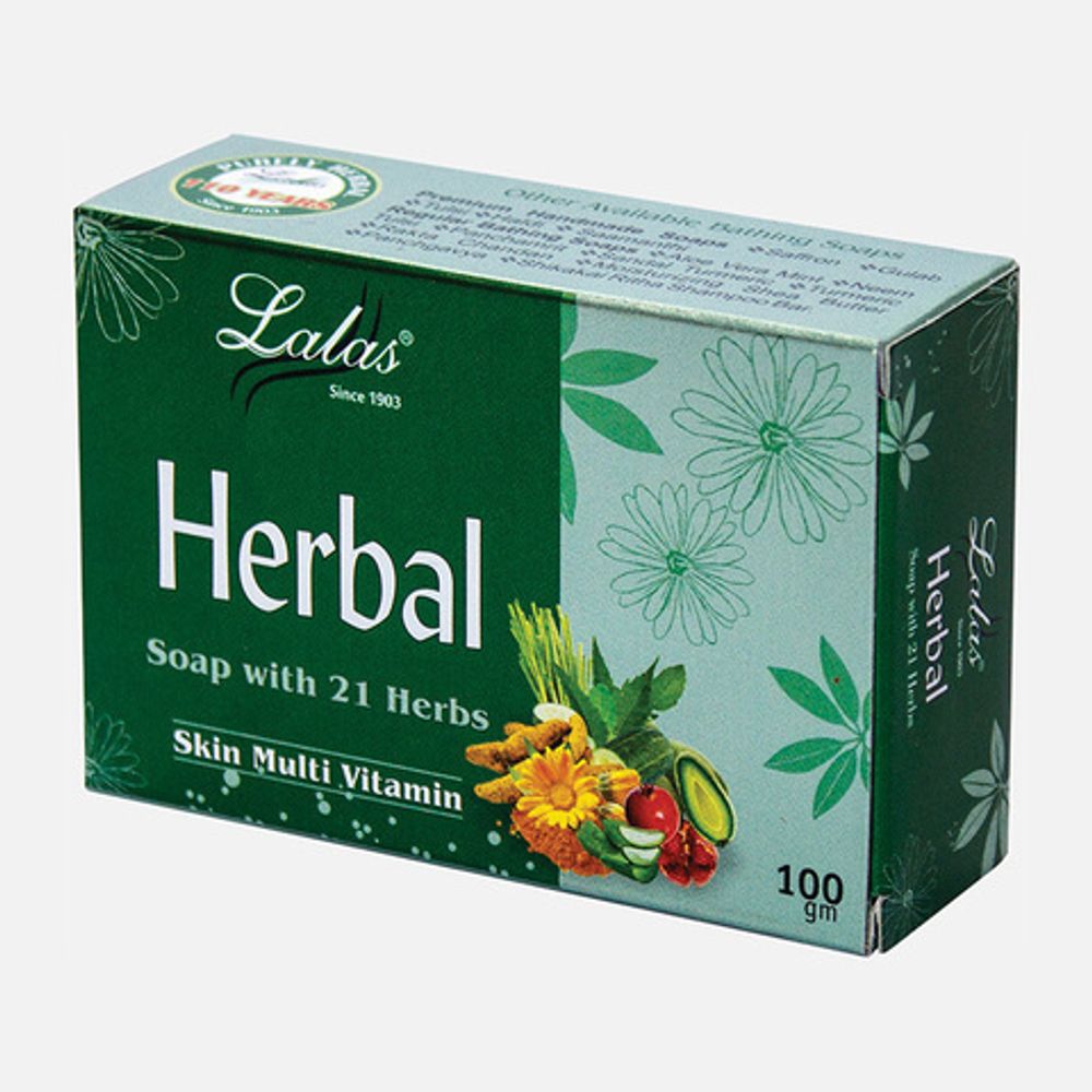 Мыло Lalas Herbal сила 21 трав, 100 гр.