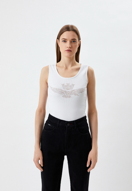 Топ из хлопка с принтом