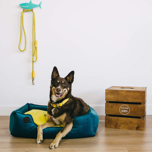 Лежанка из микровелюра, ментоловый Rachel WOW