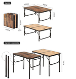 Стол туристический Naturehike алюминиевый, 90х60х37 см, складной, коричневый