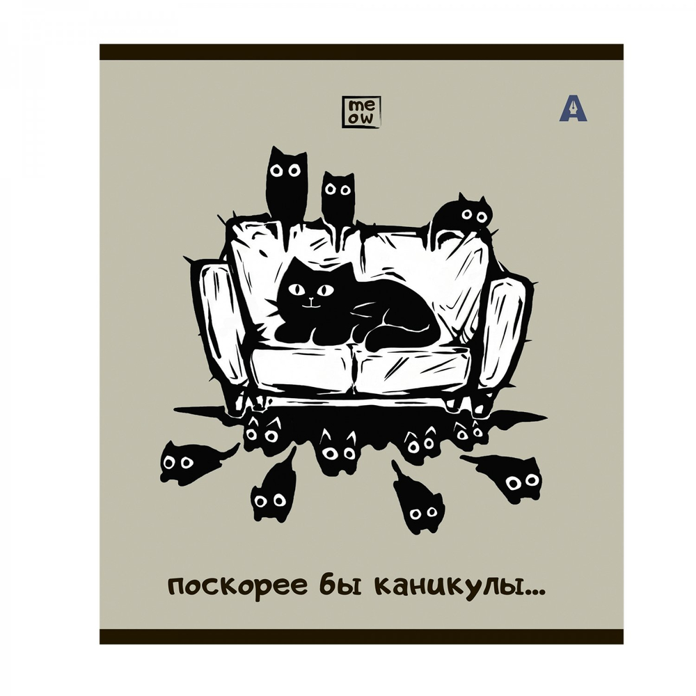 Тетрадь 48л, А5, клетка, Alingar "Удача приди", скрепка,мелованный картон (стандарт) Soft touch, блок офсет, 5 дизайнов в пленке т/у