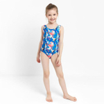 Купальник слитный цвет синий/фламинго, рост 98 см (КотМаркот)