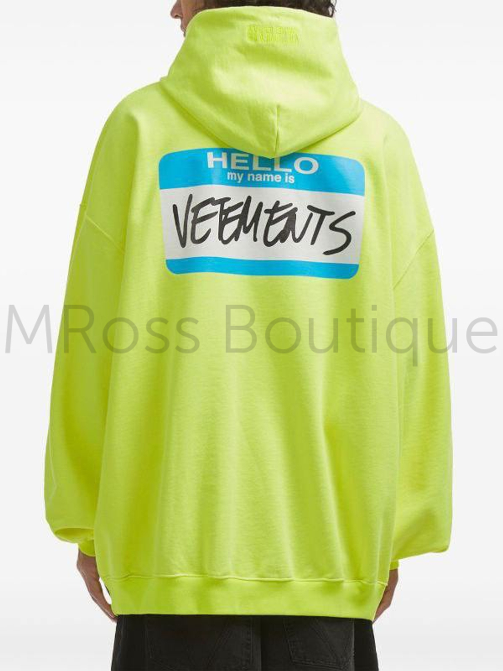Салатовое худи Vetements My Name Is