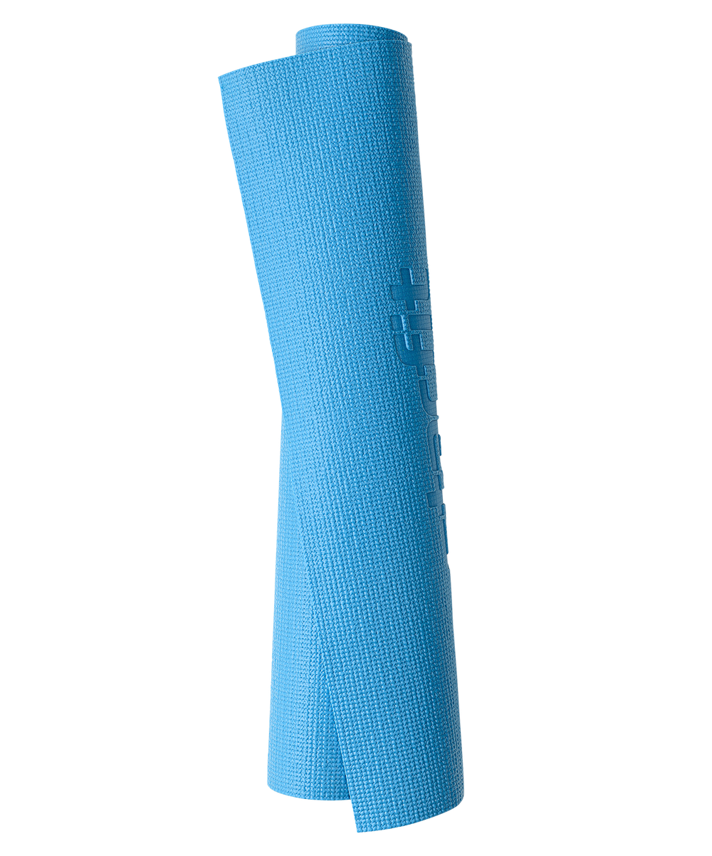 Коврик для йоги и фитнеса FM-101, PVC, 183x61x0,3 см, синий