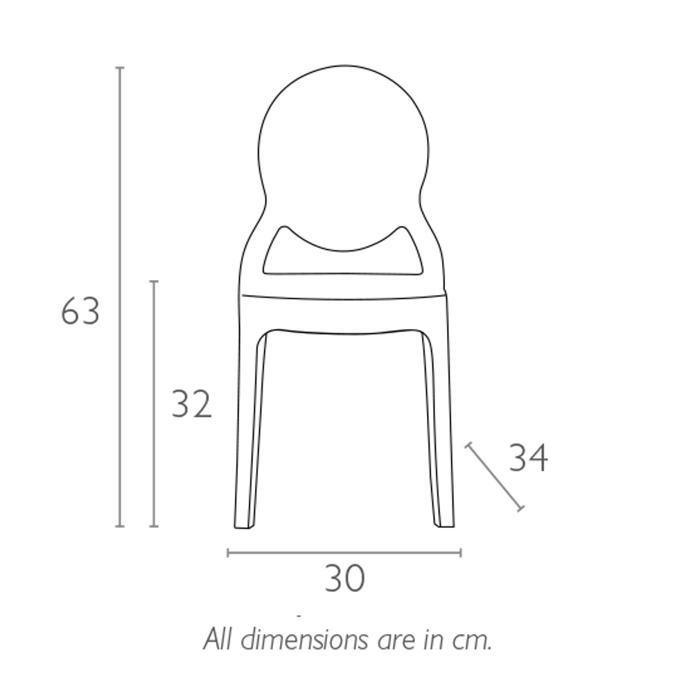 Стул прозрачный детский Siesta Contract Baby Elizabeth, фиолетовый